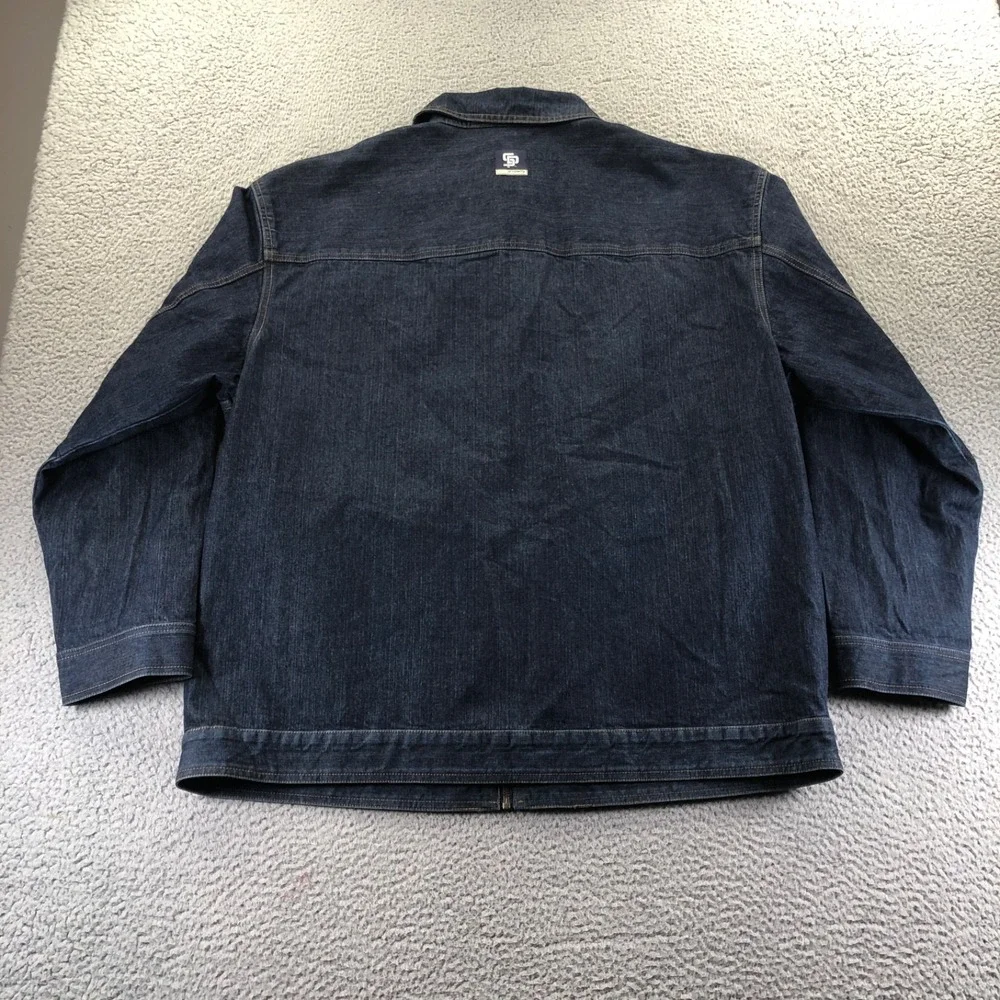 Vintage State Property Jacket Mens 2XL XXL Blue Denim Rocawear Y2K Hip Hop
